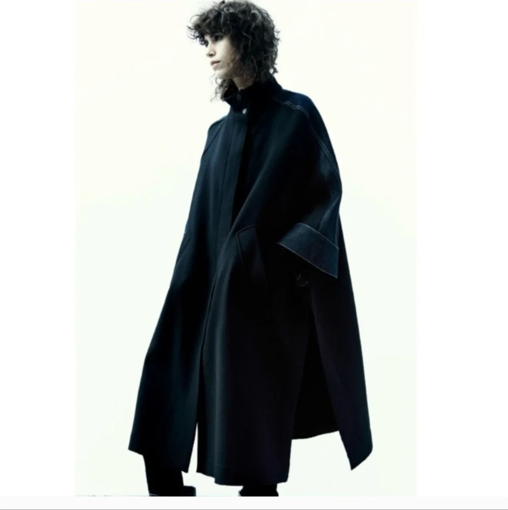 Zara Manteco wool blend and denim coat ❤️ - Picture 2 of 7